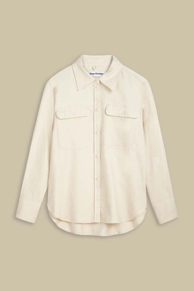 Charlene Ecru Overshirt - KINGS OF INDIGO