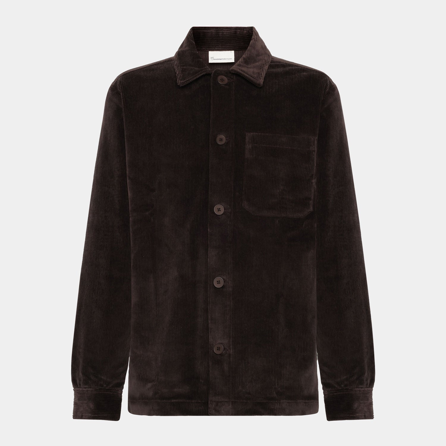 Corduroy Stretched 8-Wales Overshirt Chocolate Torte