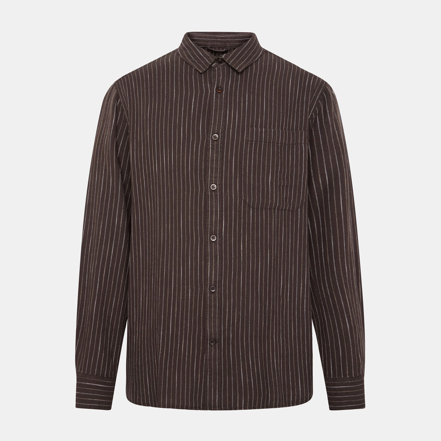 Flannel Shirt Brown Stripe