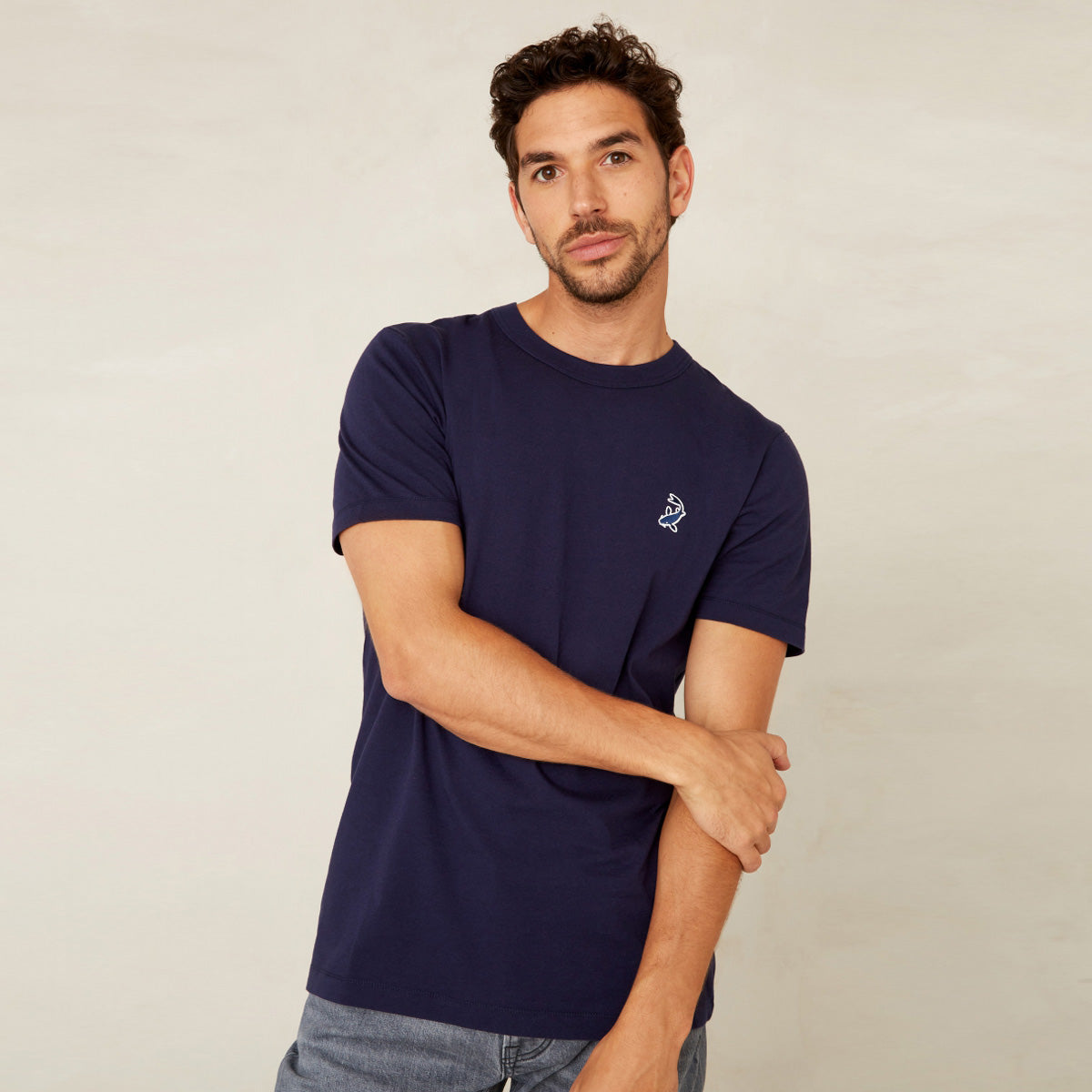 Darius T-shirt Carp Navy - KINGS OF INDIGO