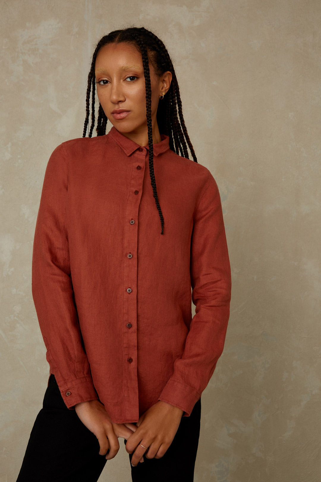 Taja Heavy Linen Terracotta - KINGS OF INDIGO