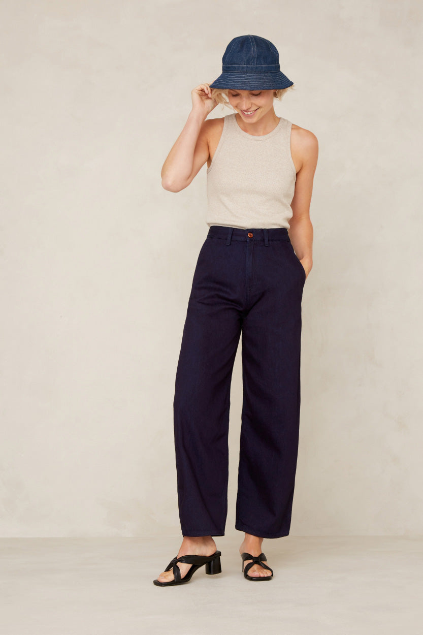 Leila Organic Cotton Cropped Rinse - KINGS OF INDIGO
