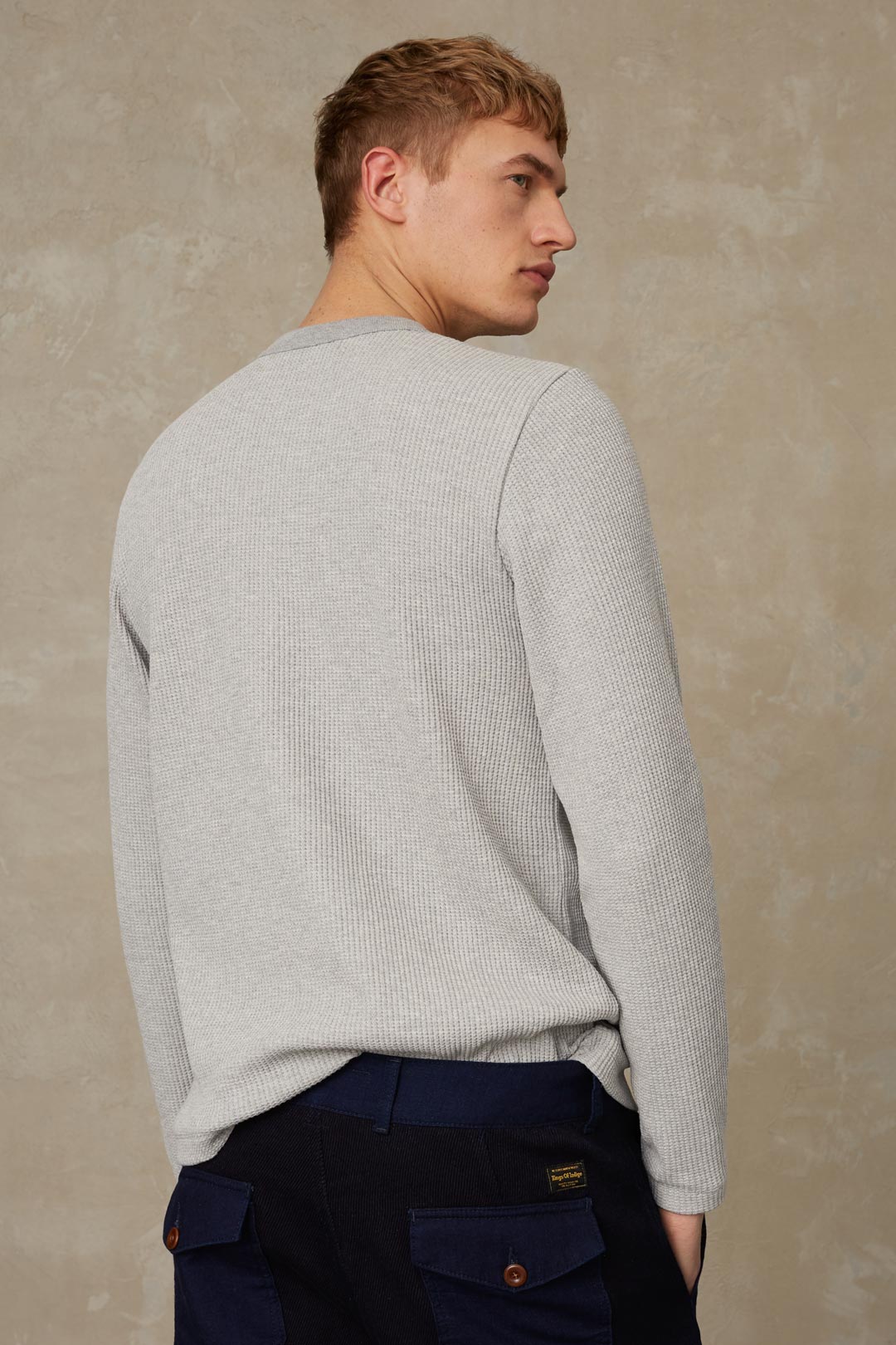 Nezer Waffle Grey Melange - KINGS OF INDIGO