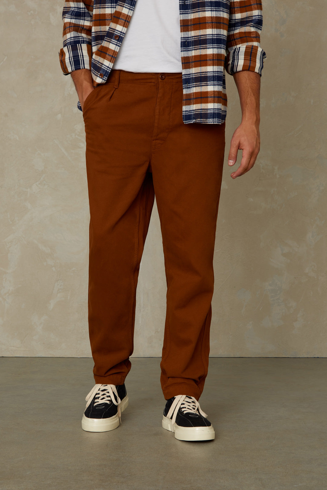 Aldrich Organic Canvas Pants Cinnamon - KINGS OF INDIGO