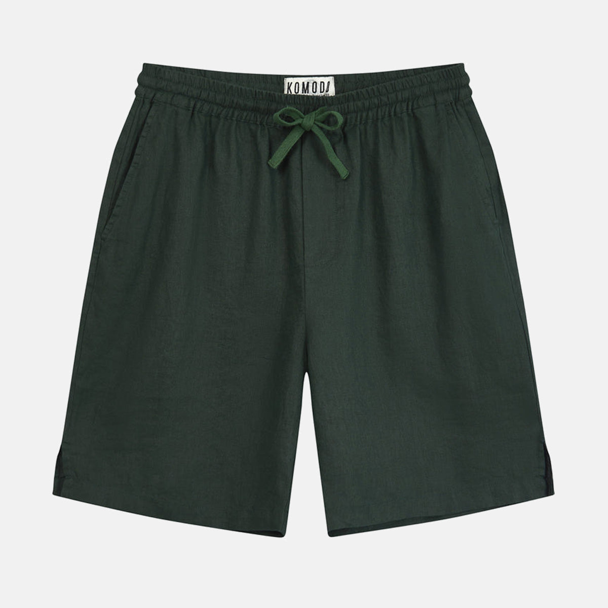 Jerry Shorts Organic Linen Teal Green - KOMODO