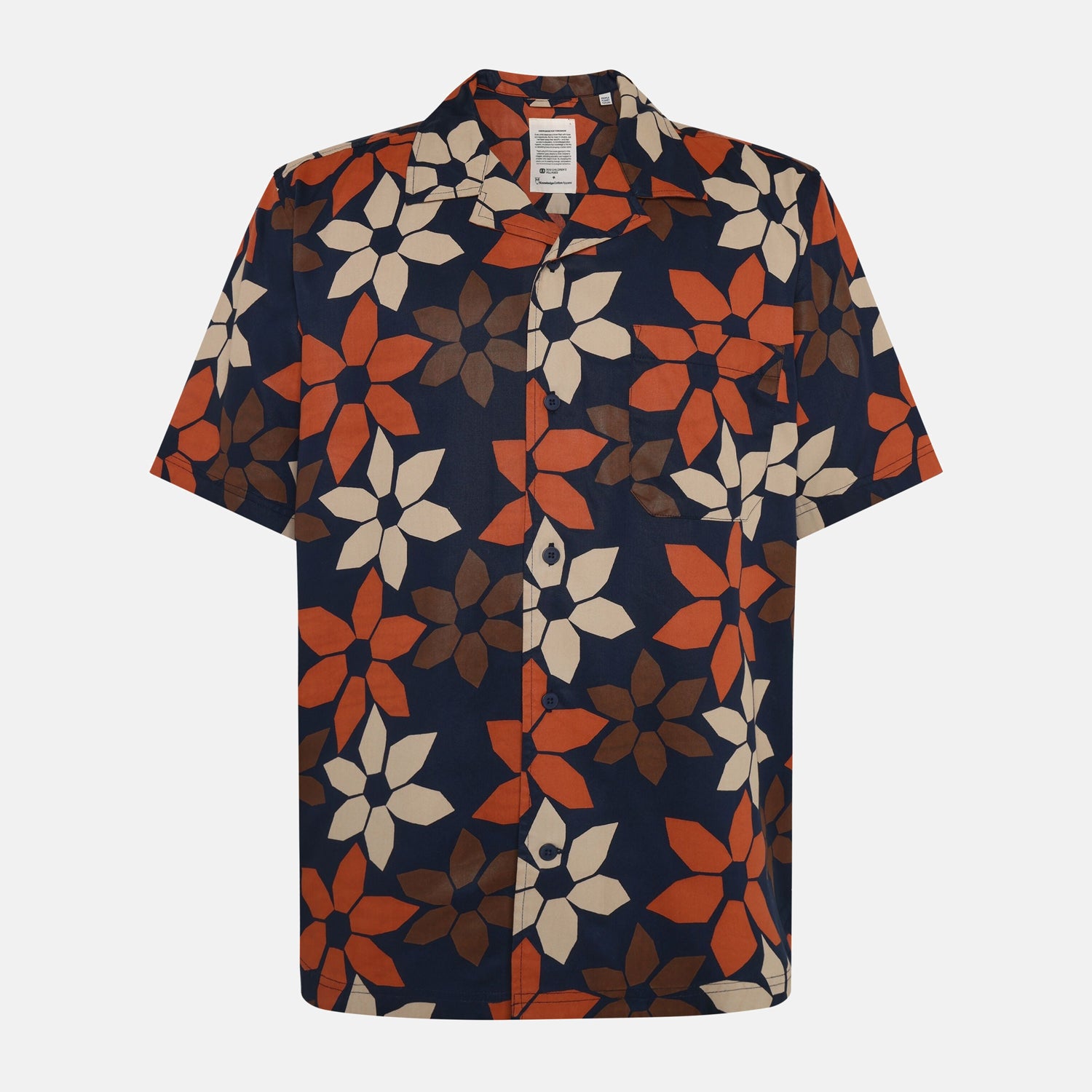 Wave Tencel Relaxed Short Sleeve Shirt Red
