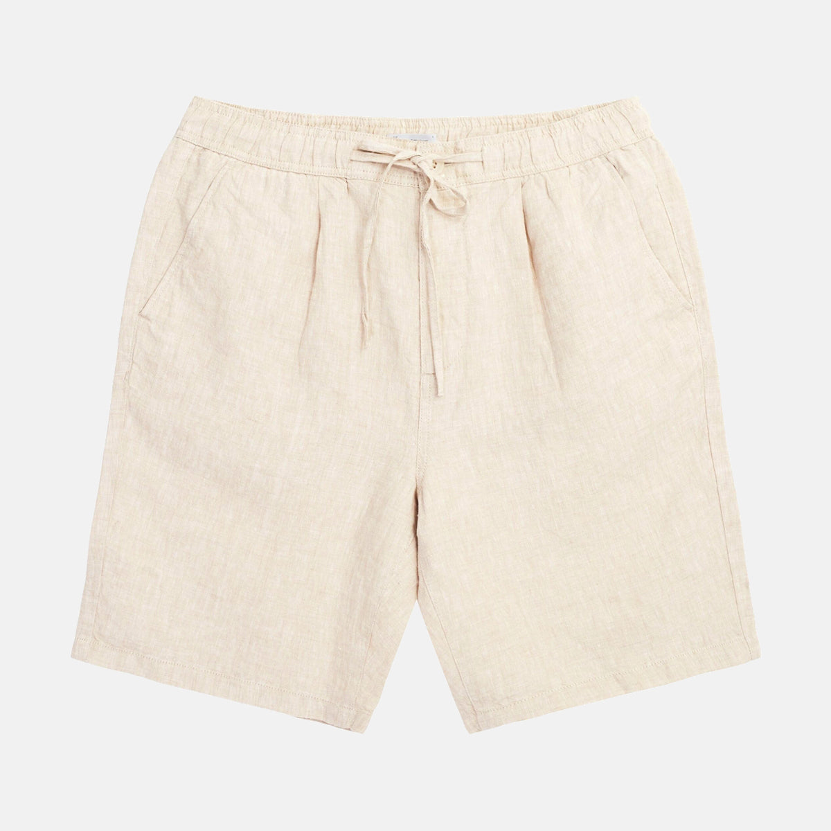 Fig Loose Linen Shorts Light Feather Gray - KNOWLEDGE COTTON APPAREL