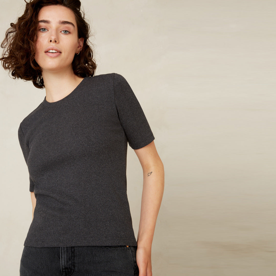 Landry T-shirt Antracita - KINGS OF INDIGO