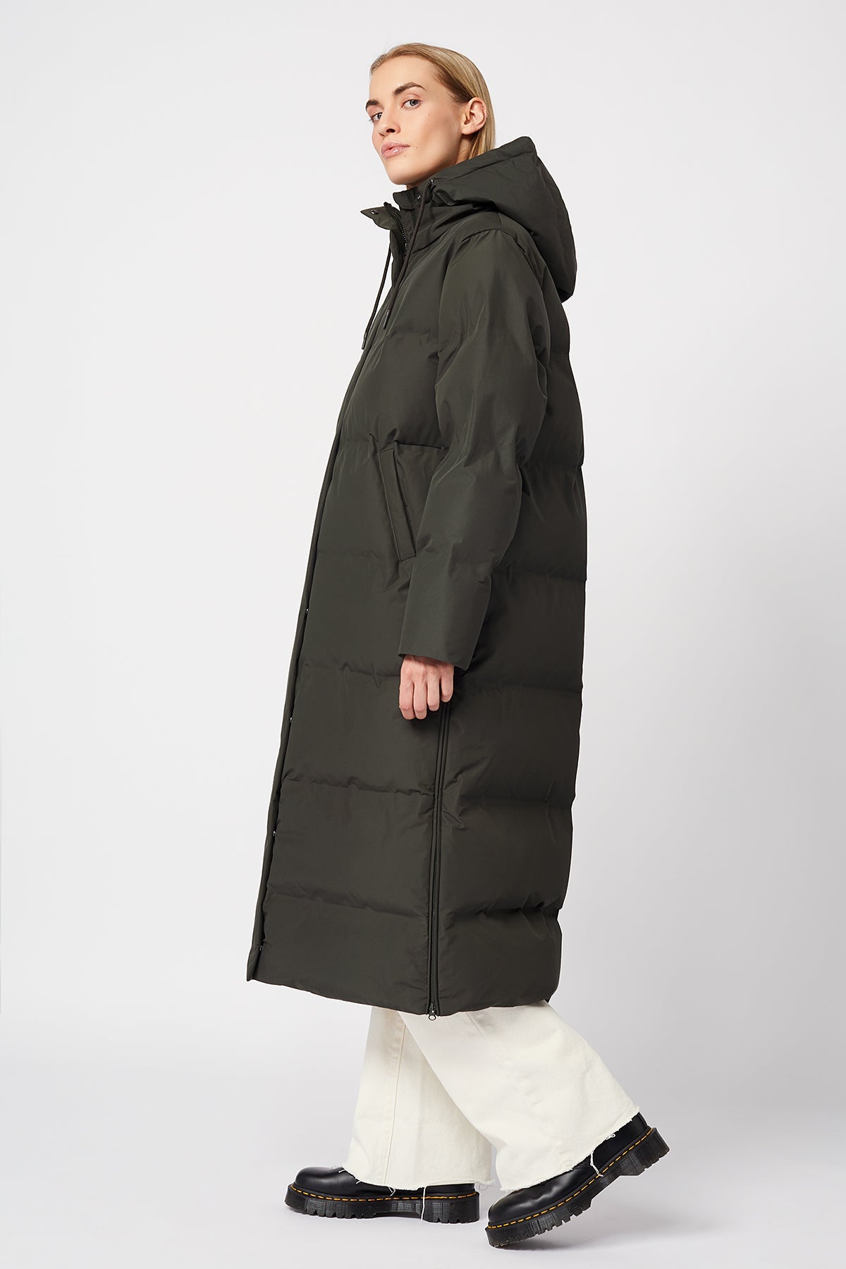 Coat Conklin Vegan Dark Olive - LANGERCHEN