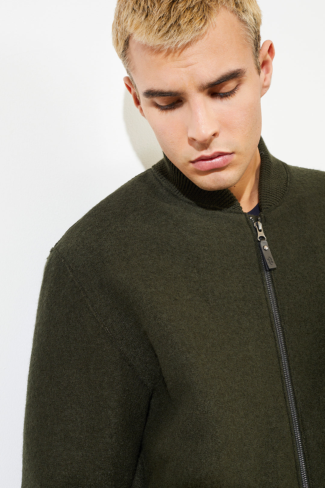 Straiton Wool Coat Dark Olive - LANGERCHEN