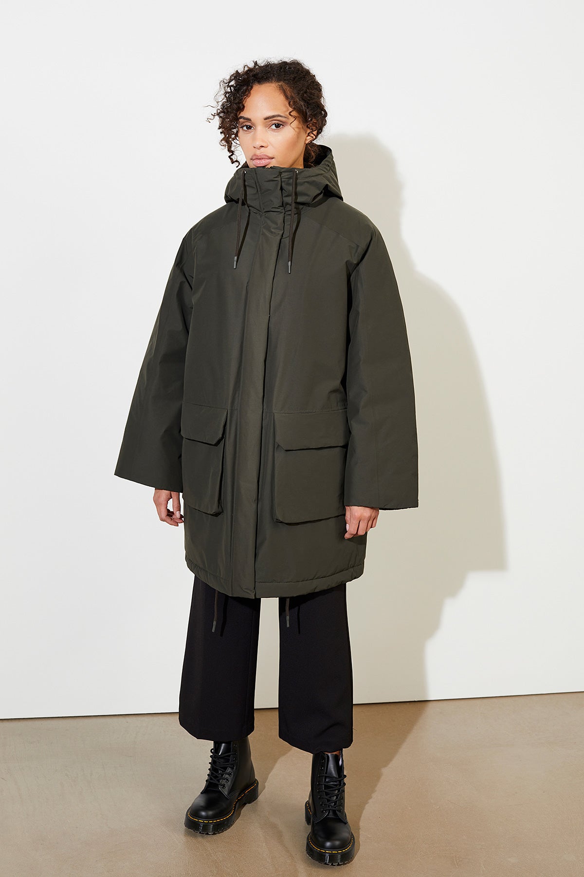Kinsey Parka Dark Olive - LANGERCHEN