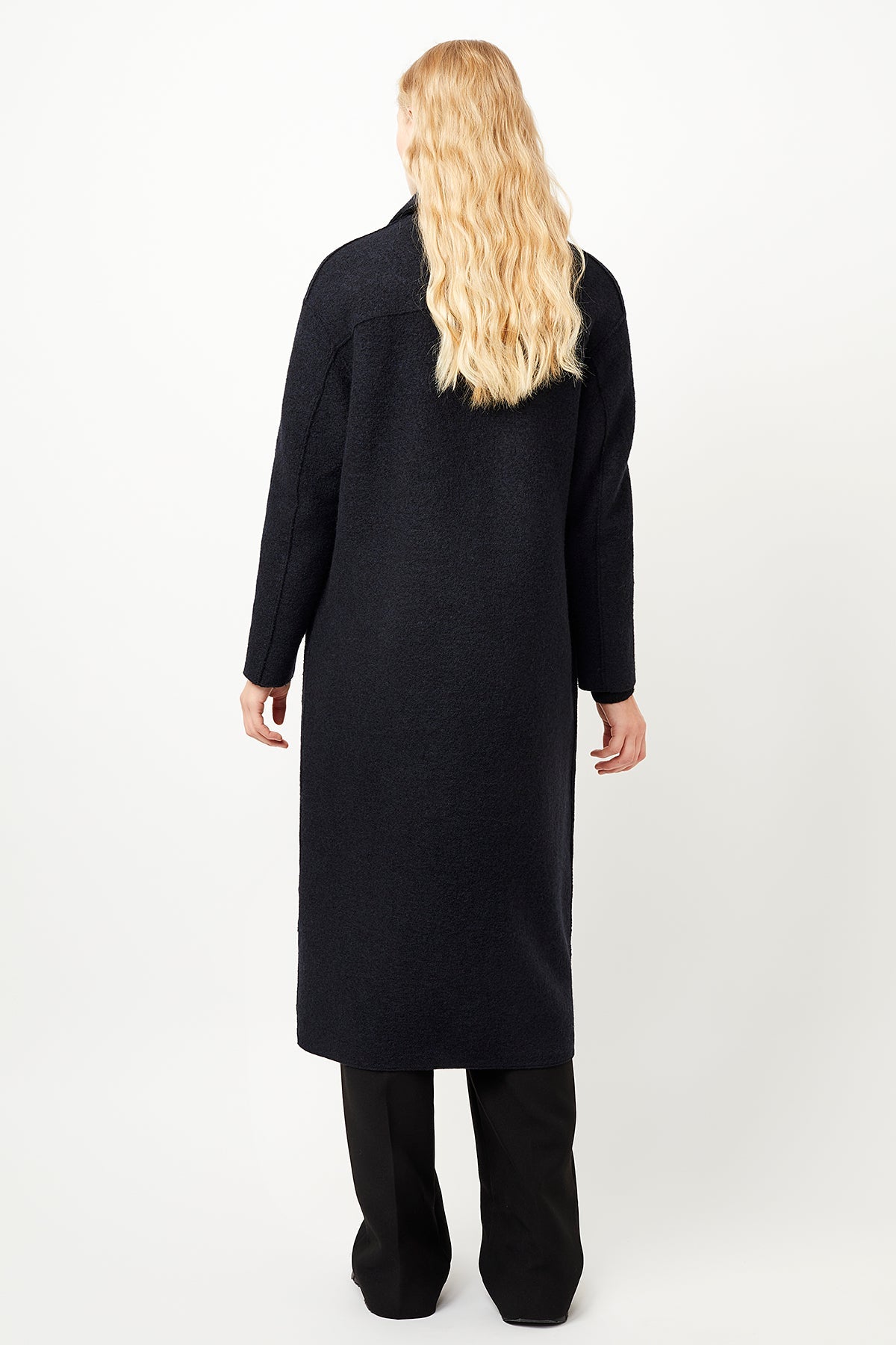 Carran Organic Wool Coat Carbon - LANGERCHEN