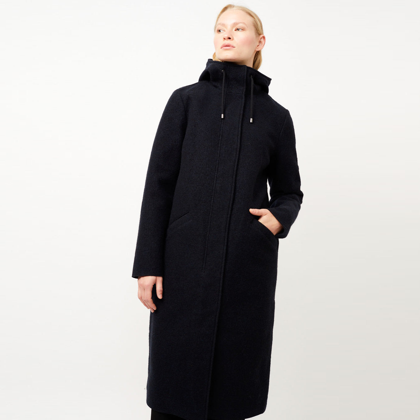 Coat Organic Wool Milport Carbon - LANGERCHEN
