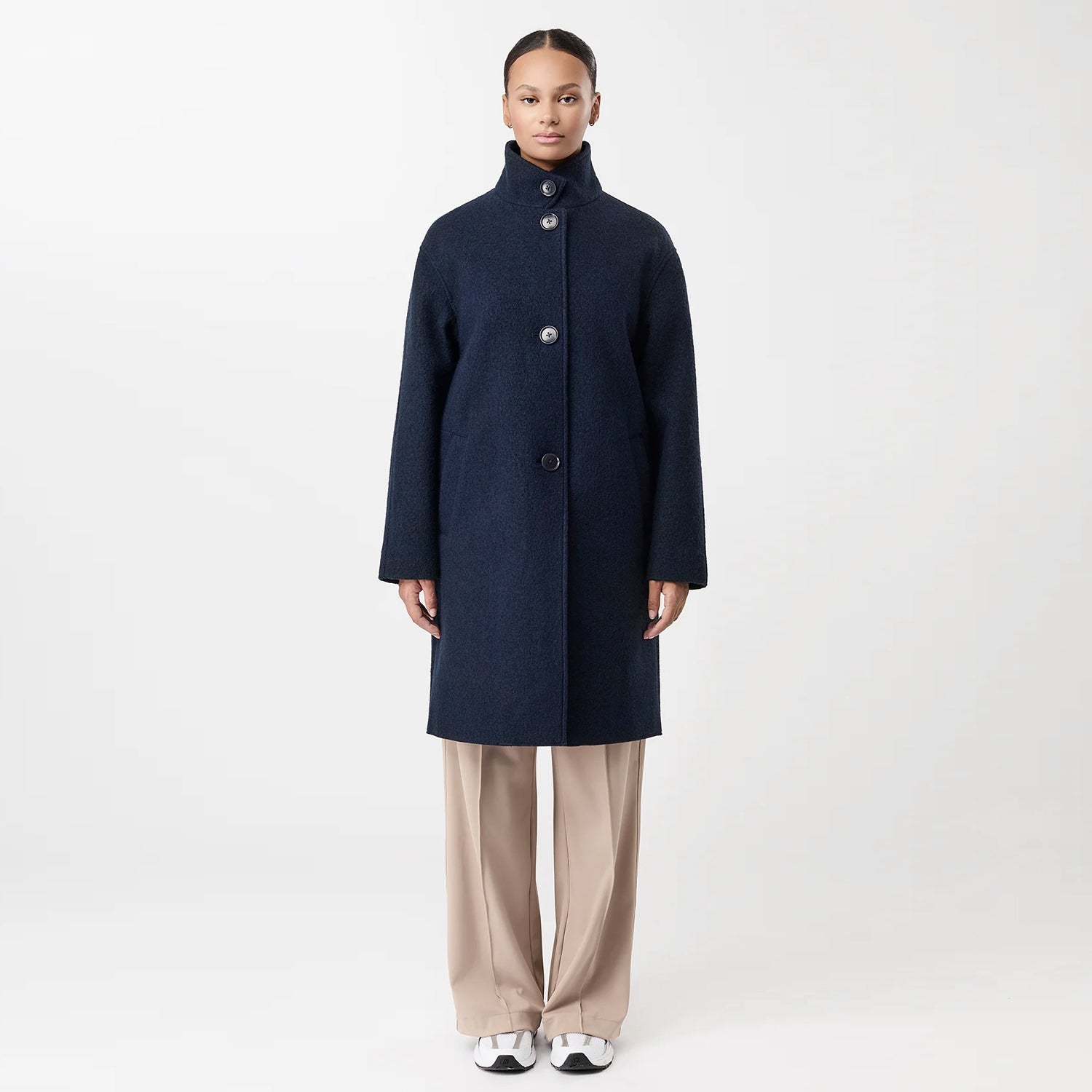 Pennfield Organic Wool Coat Navy