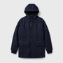 Parka Organic Wool Membrane Tecno Felt Navy