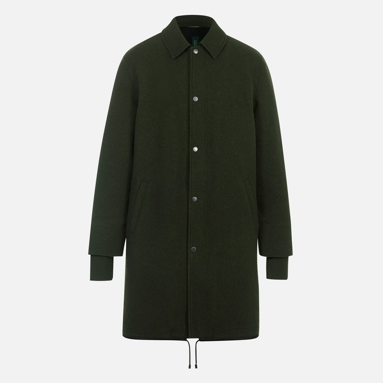 Straiton Wool Coat Dark Olive - LANGERCHEN