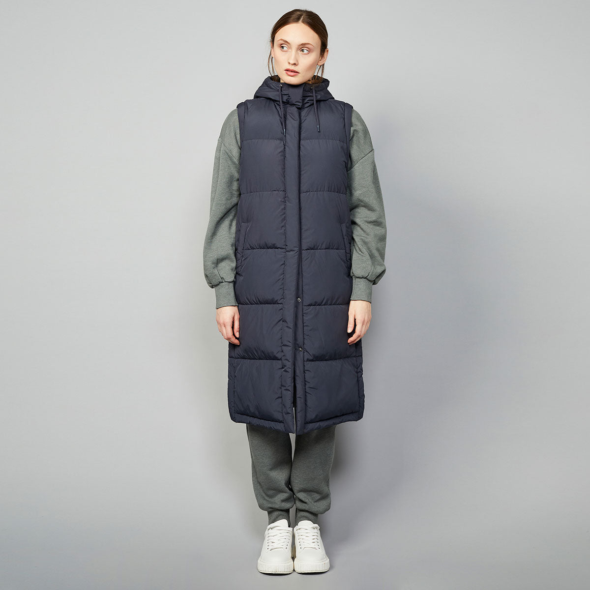 Danville Vest Vegan Steel Blue - LANGERCHEN