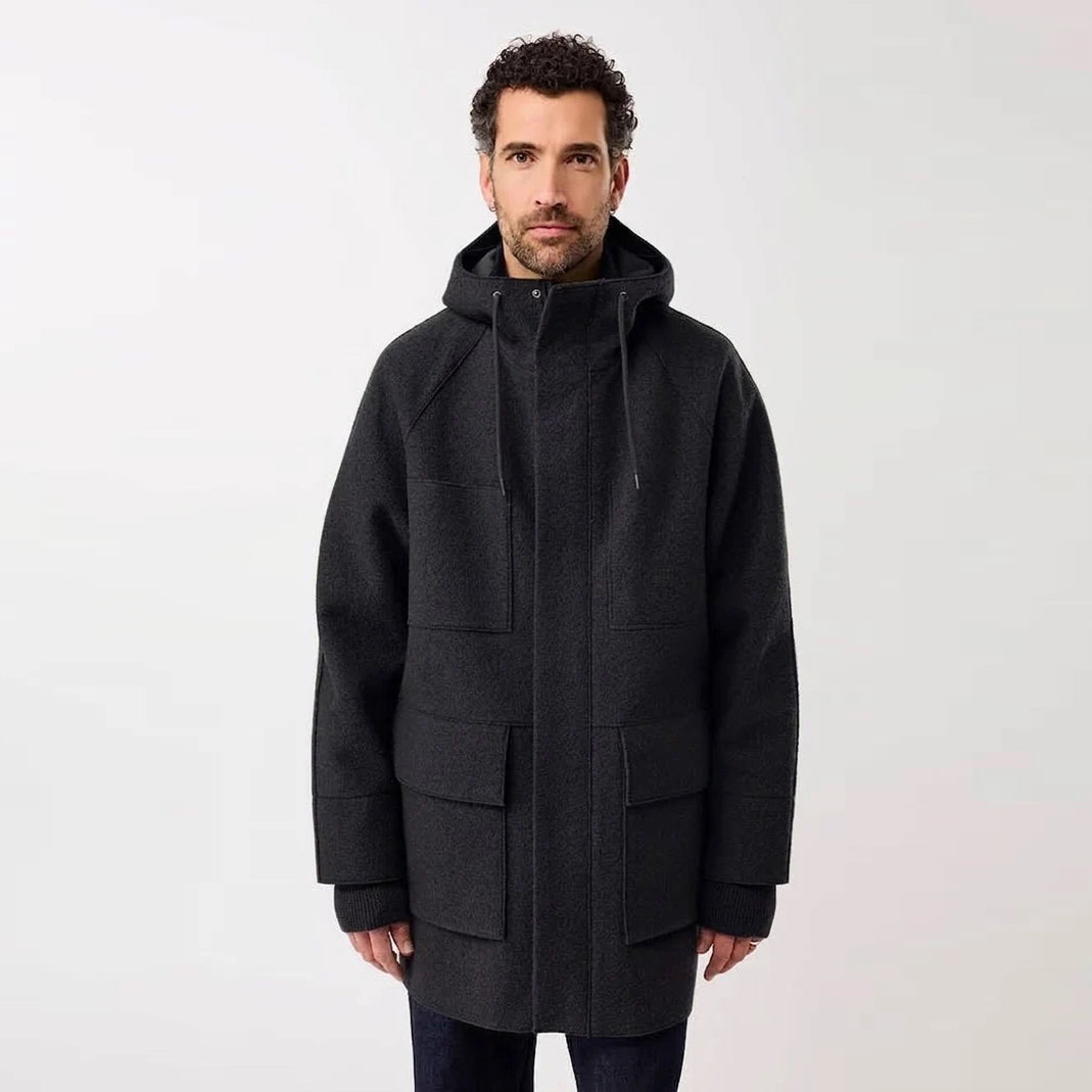 Parka Organic Wool Membrane Tecno Felt Black