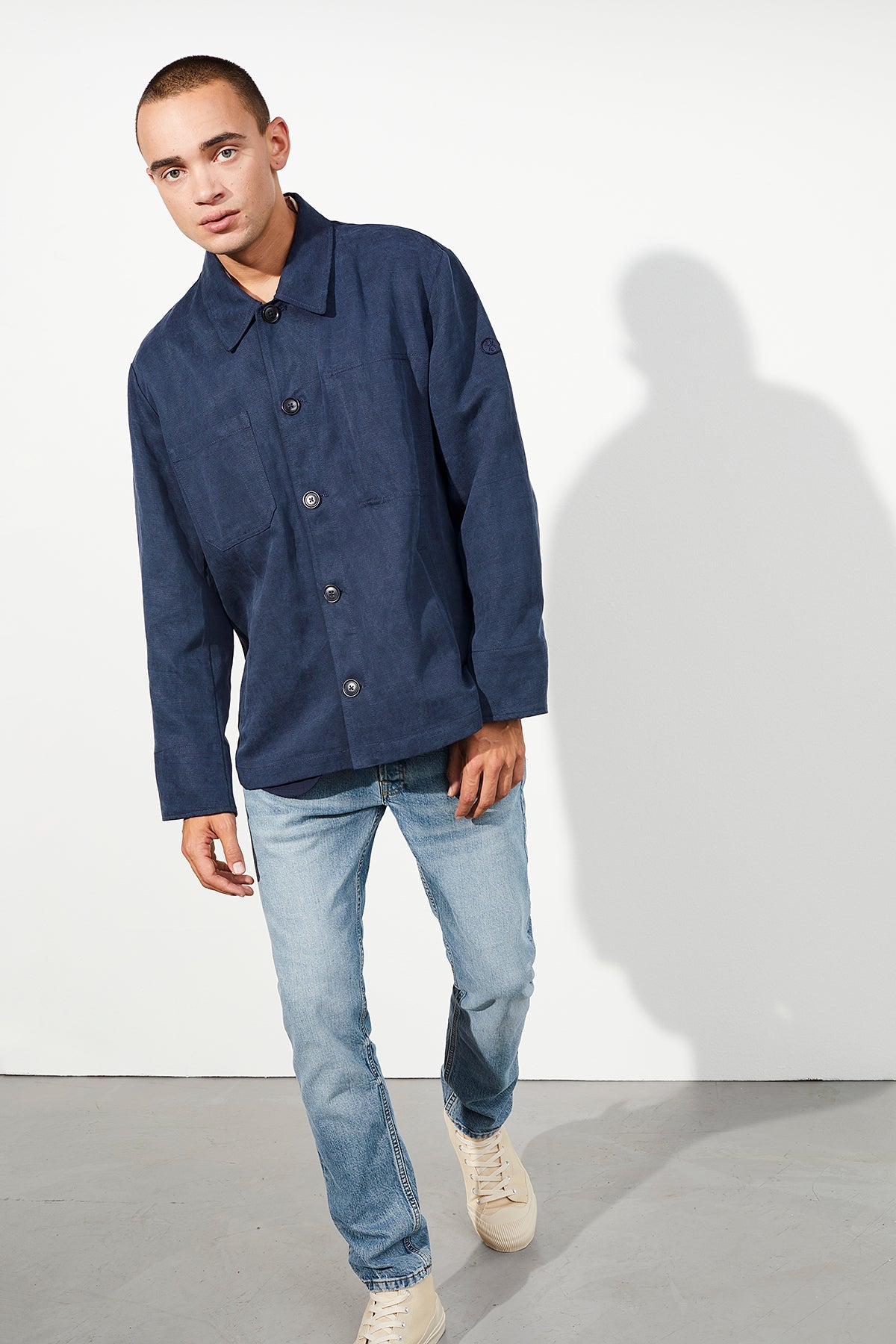 Yorkville Organic Linen Tencel Jacket Eclipse - LANGERCHEN