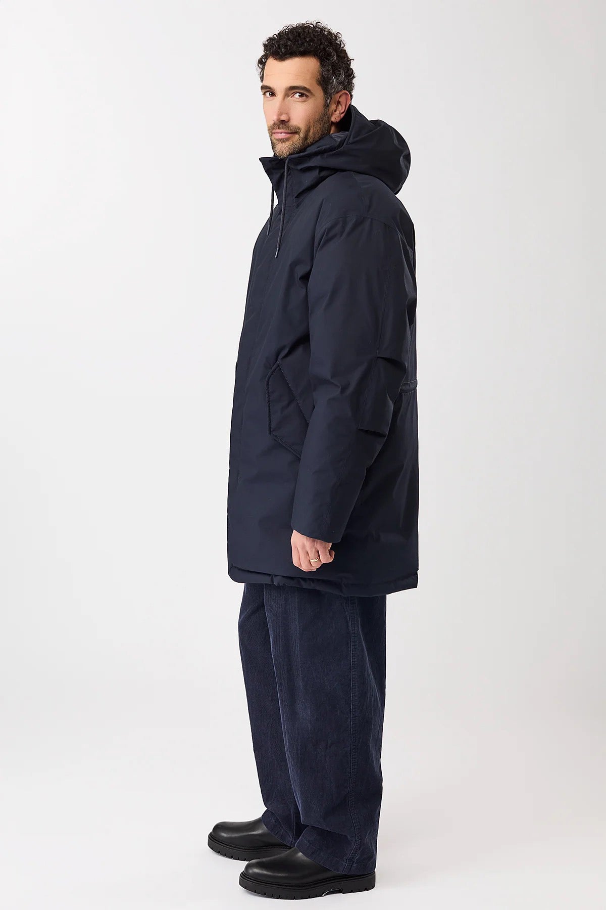 Winter Parka Eco-Down with Hood Navy