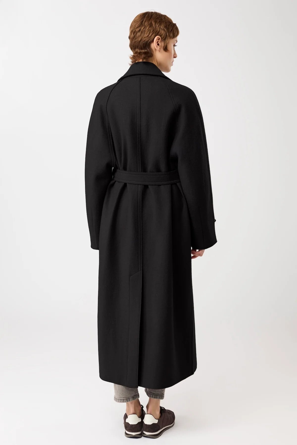 Women's Walking Coat Organic Wool (GOTS) Black