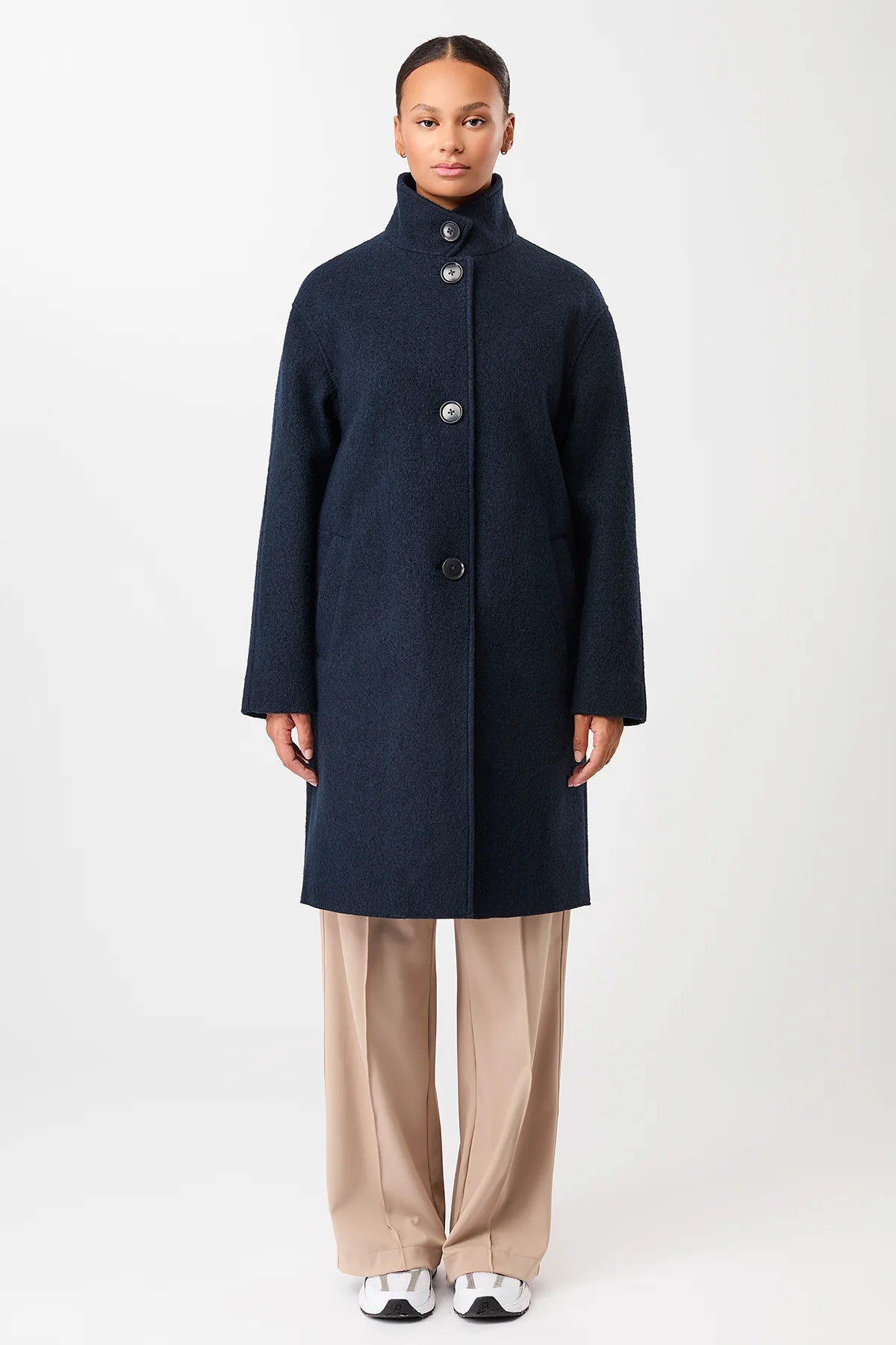 Pennfield Organic Wool Coat Navy