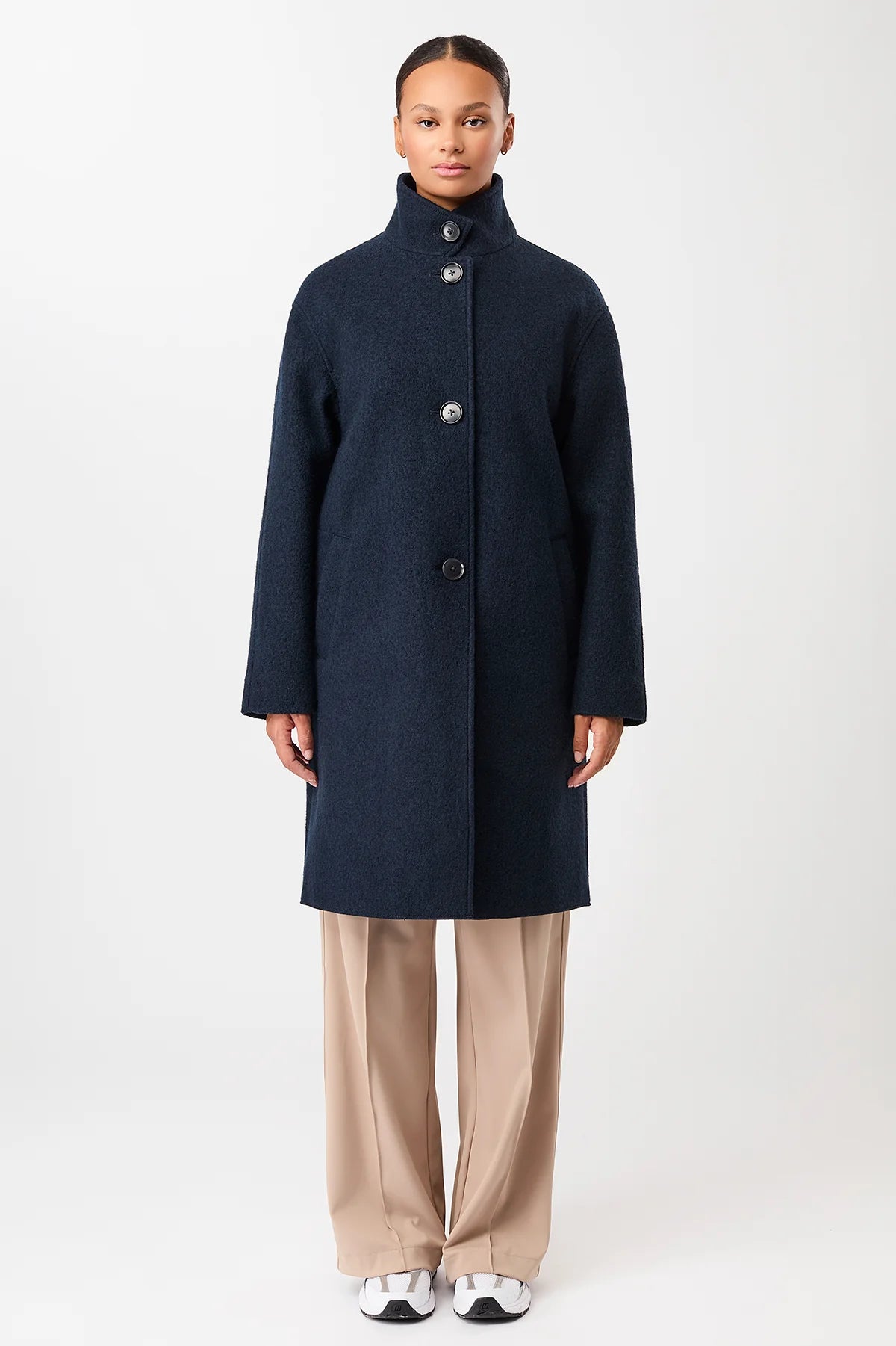 Pennfield Organic Wool Coat Navy