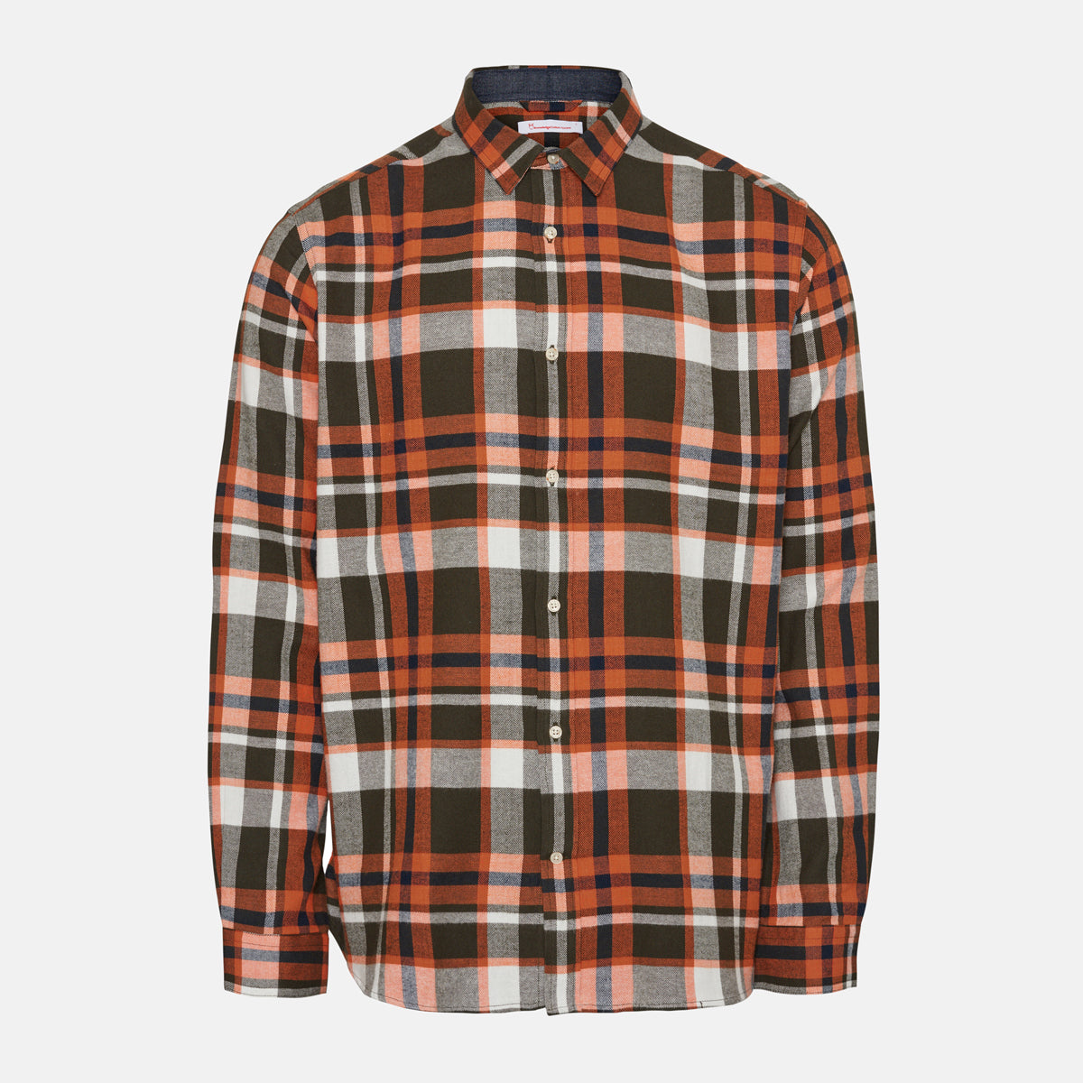 Larch Checked Flannel Forrest Night - KNOWLEDGE COTTON APPAREL