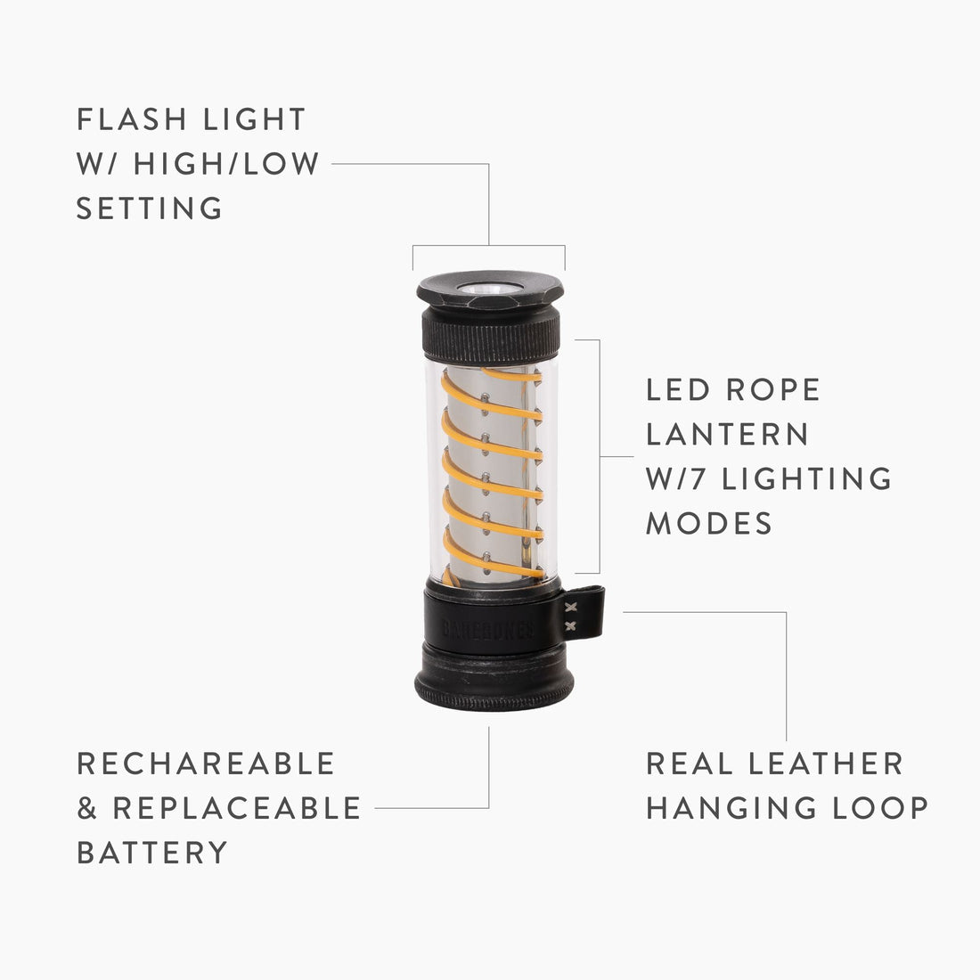 Edison Light Stick Tumbled Steel - BAREBONES