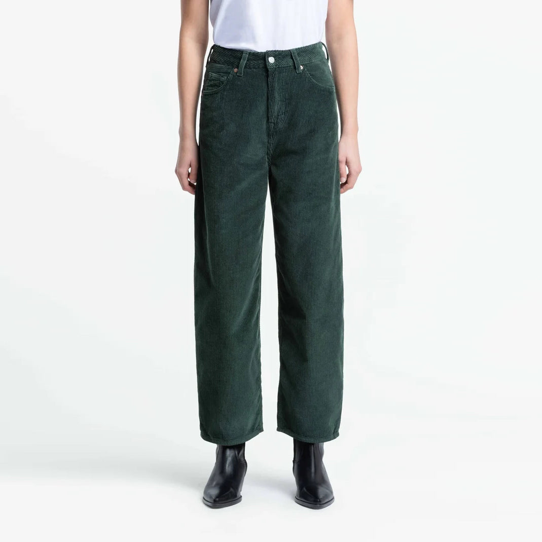 Leila Cord Manchesterbyxa Dam Dark Green
