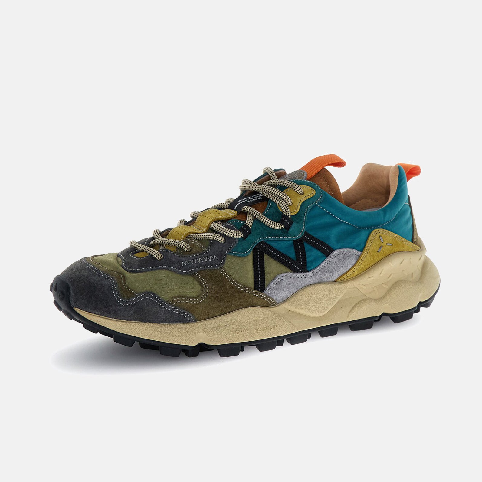 Lenzan Man Suede/Nylon Anthracite-Military-Petrol