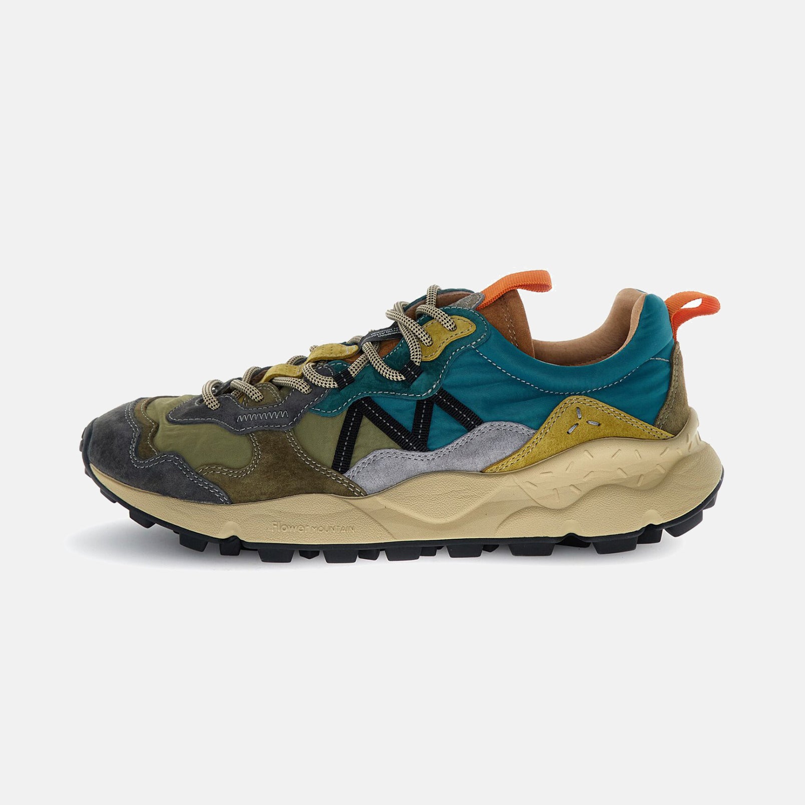 Lenzan Man Suede/Nylon Anthracite-Military-Petrol