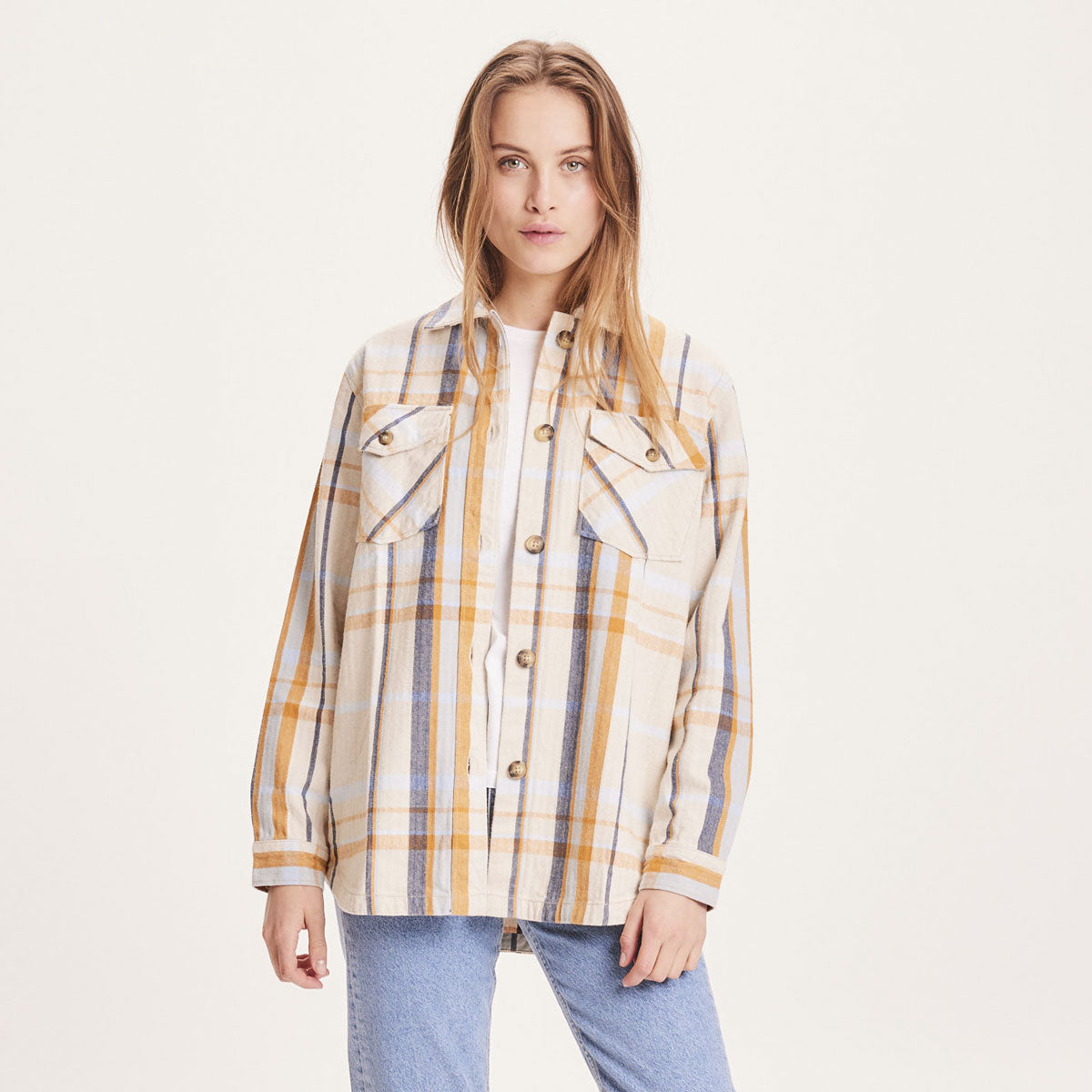 Lillian Check Overshirt - KNOWLEDGE COTTON APPAREL