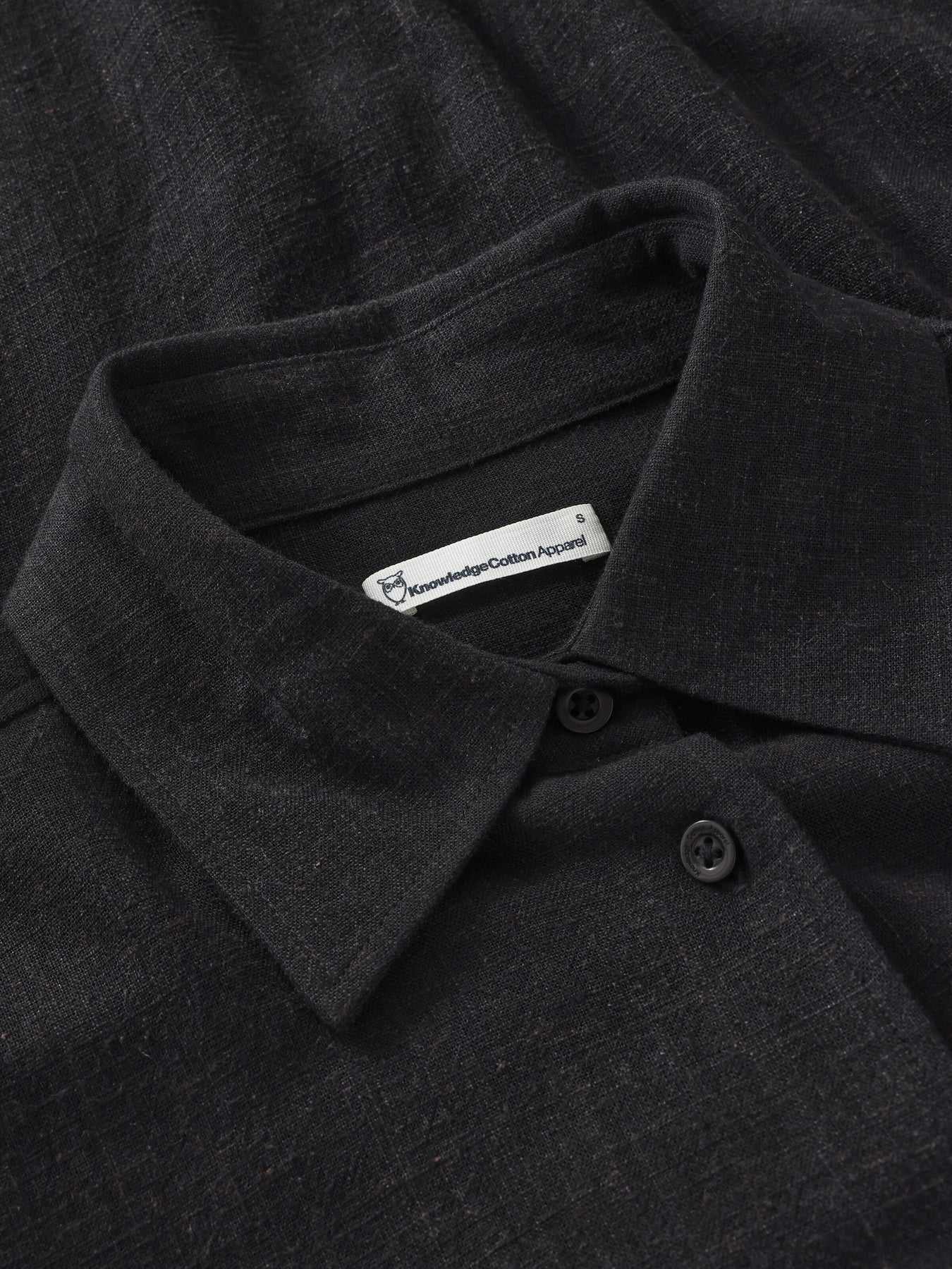 Linen & EcoVero Mix Relaxed Shirt Black