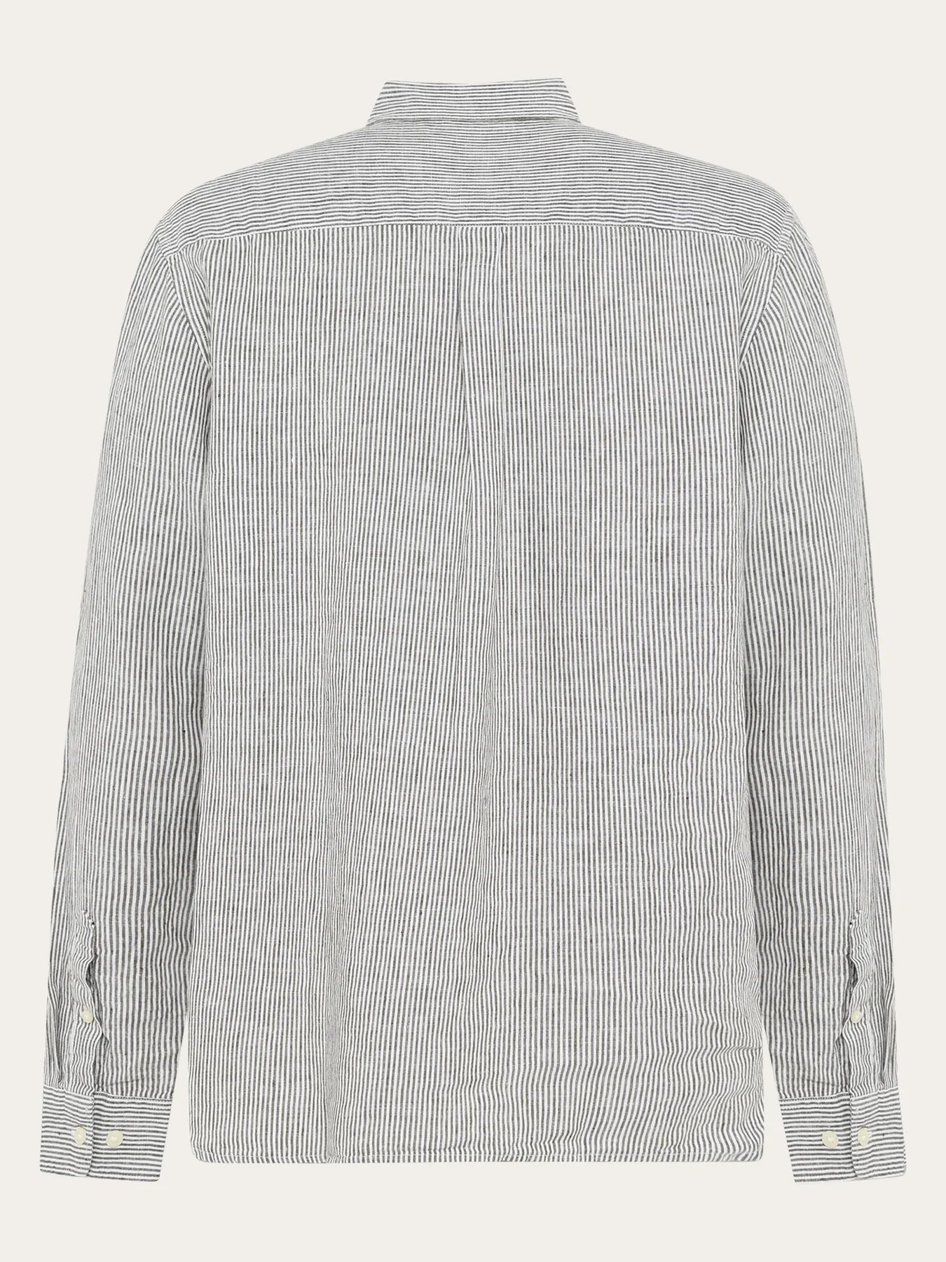 Linen Stripe Shirt Burned Olive