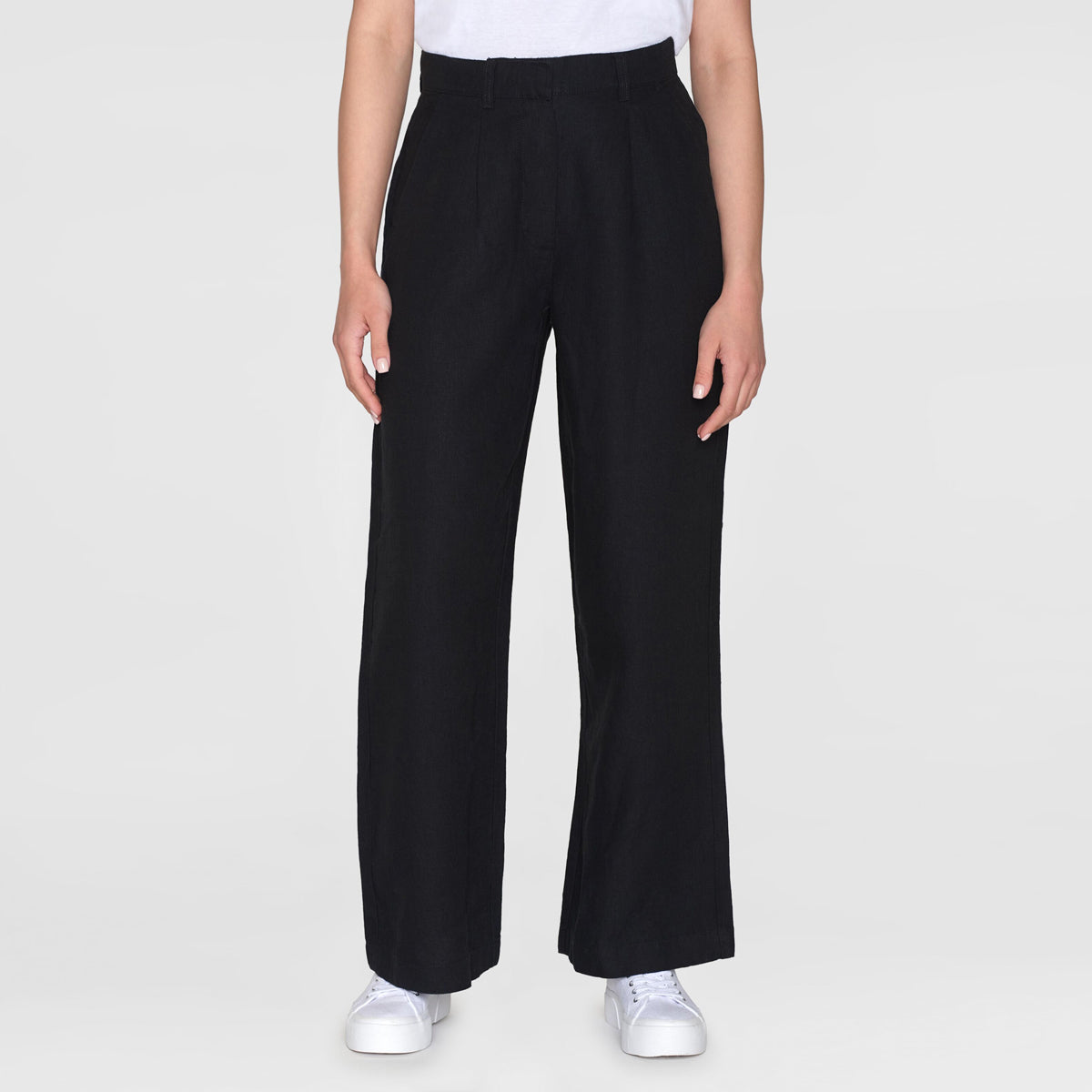 Posey Ekologiska Linnebyxor Svarta - KNOWLEDGE COTTON APPAREL