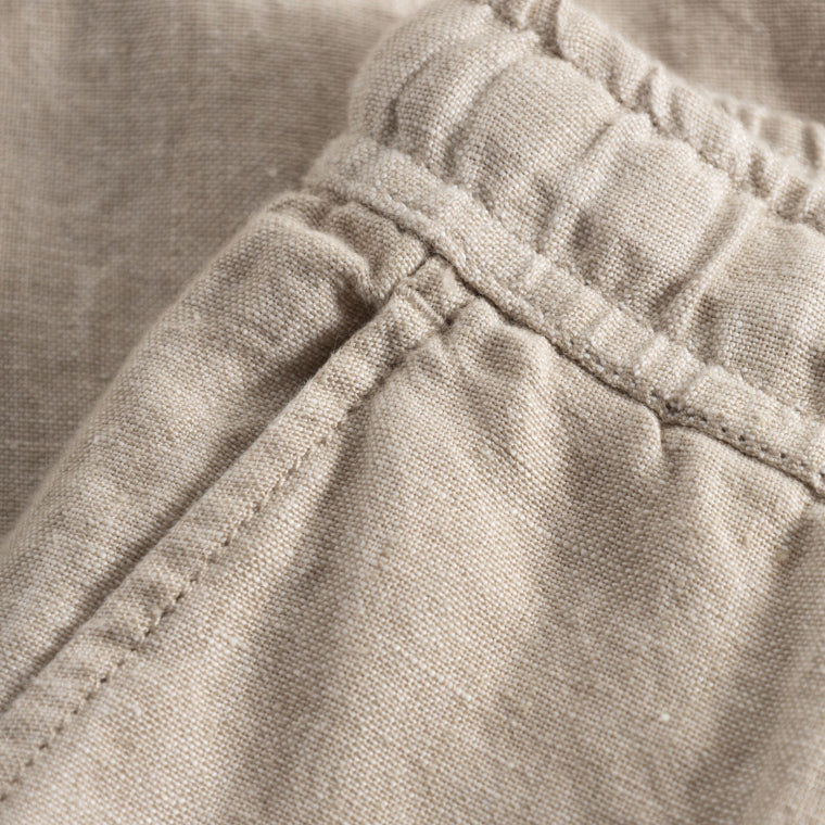Fig Loose Linen Shorts Light Feather Gray - KNOWLEDGE COTTON APPAREL