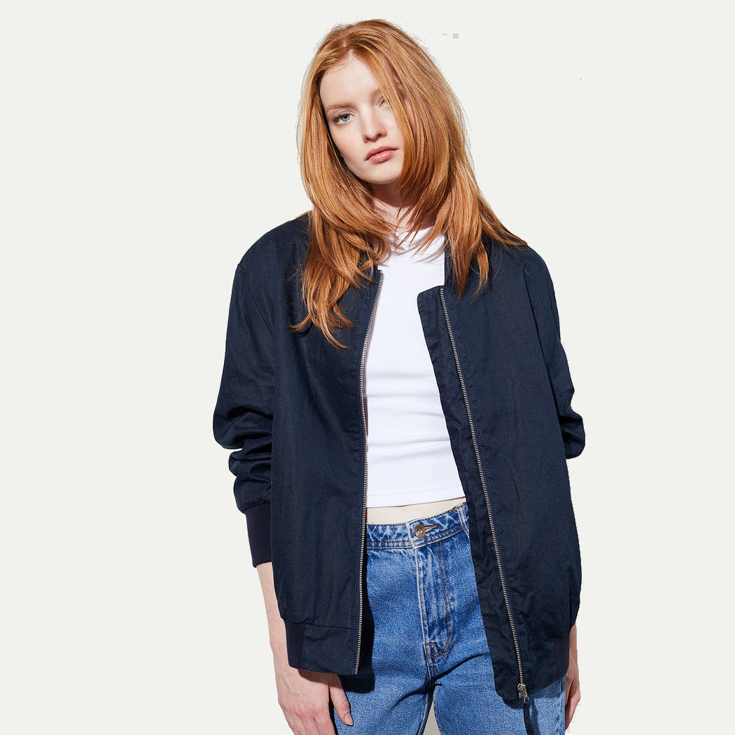 Winton Linen Jacket Navy - LANGERCHEN