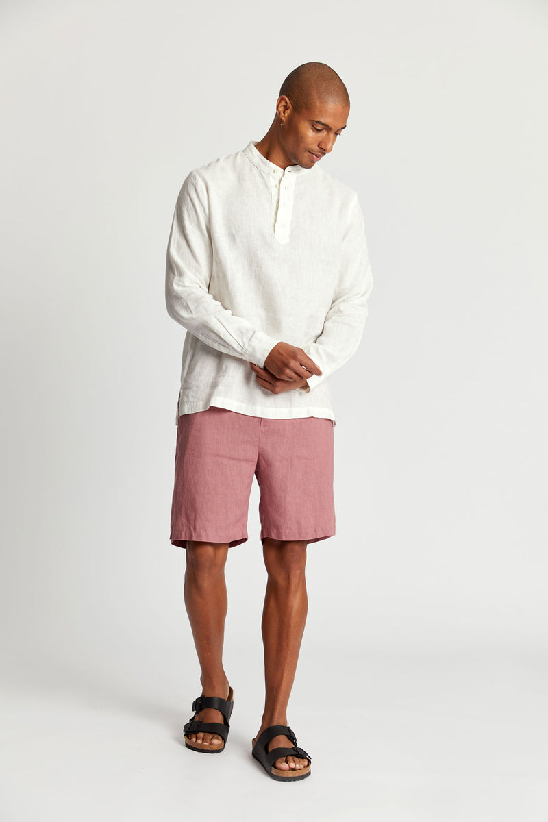 Jerry Shorts Organic Linen Dusty Pink - KOMODO