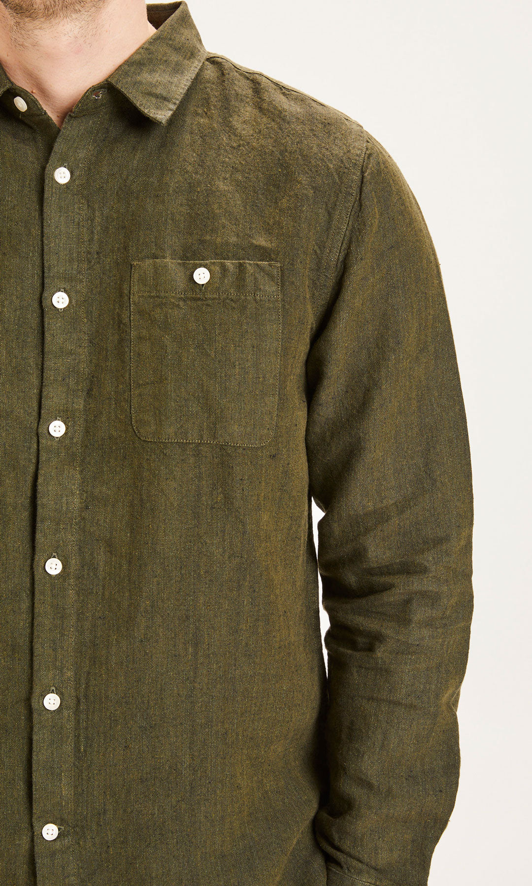 Larch Heavy Linen Forrest Night - KNOWLEDGE COTTON APPAREL