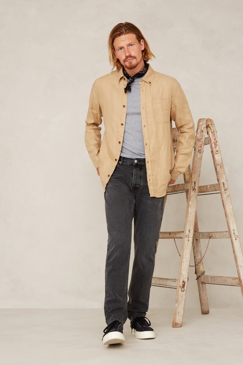 Enda Pocket Beige Linen - KINGS OF INDIGO