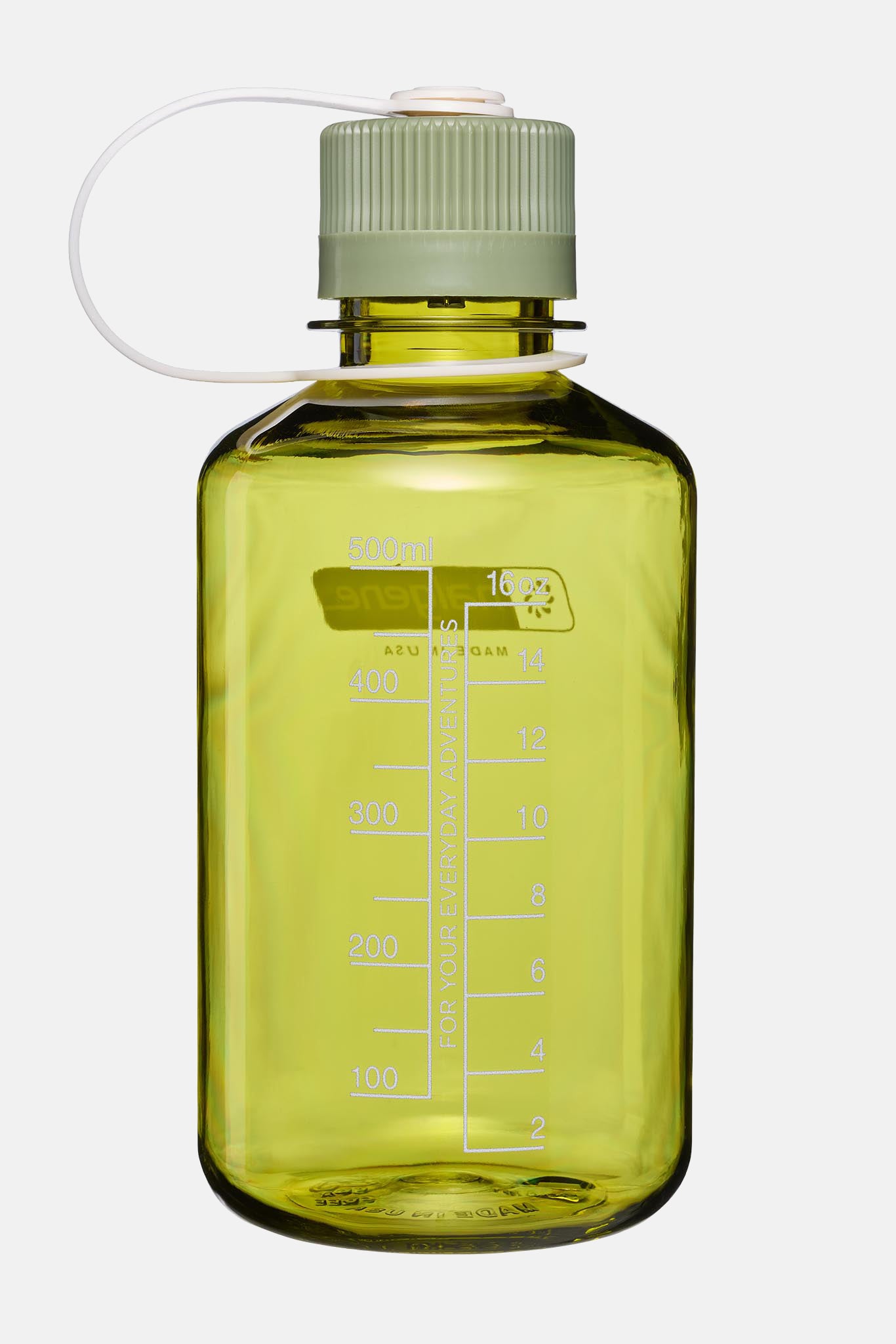 500ml Narrow Mouth Sustain Water Bottle Endive Oil Green
