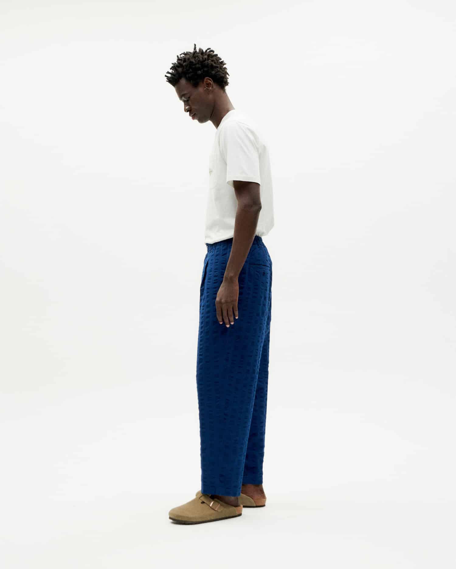 Luc Big Seersucker Navy - THINKING MU