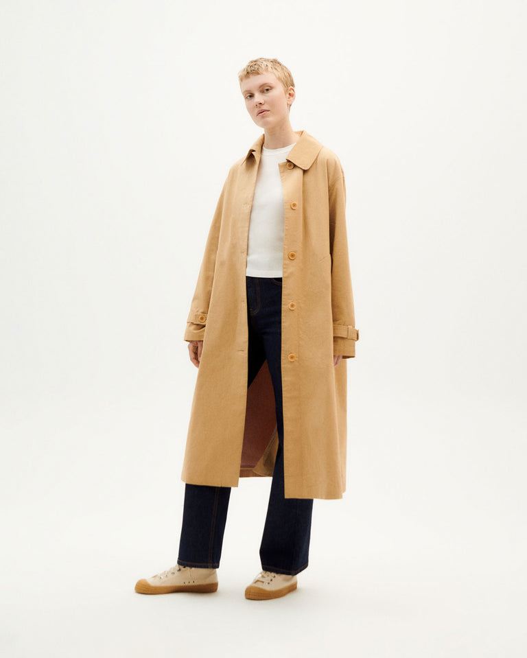 Macarena Trench Coat Camel - THINKING MU