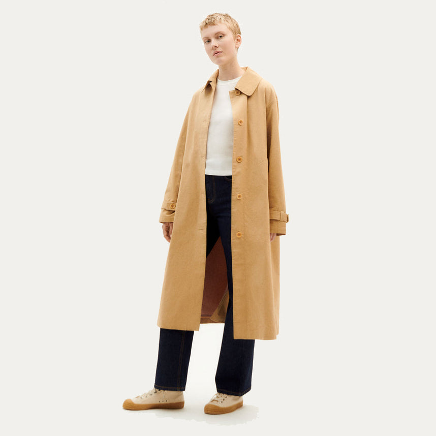 Macarena Trench Coat Camel - THINKING MU