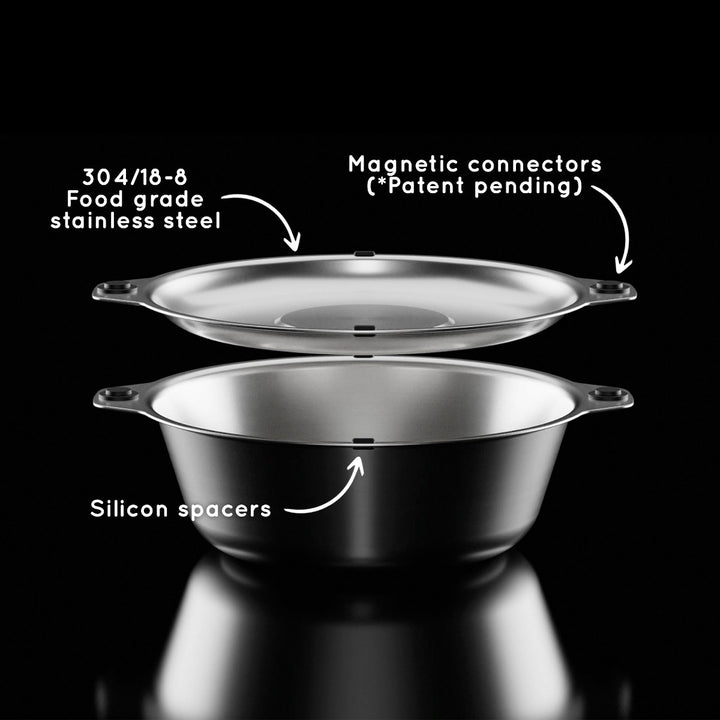 Magware Magnetic Bowls & Plates 4-Piece Set - FULL WINDSOR