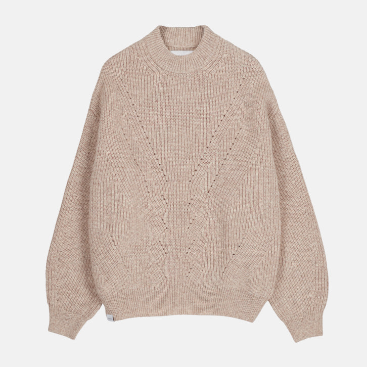 Carla Organic Wool Knit Beige - MAKIA