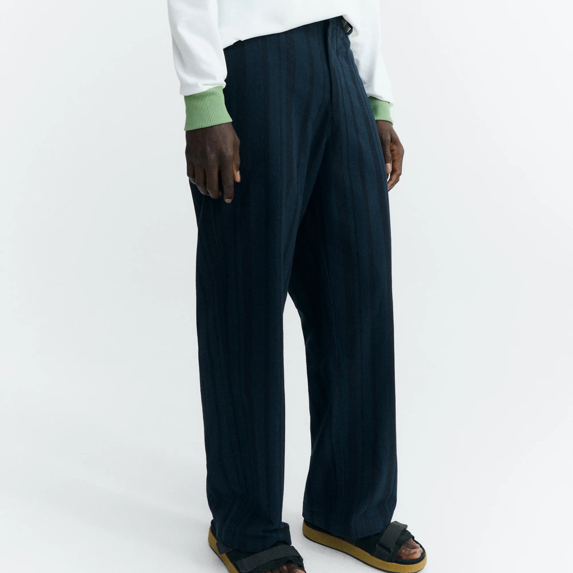 Marc Navy Dappled Stripes Pants