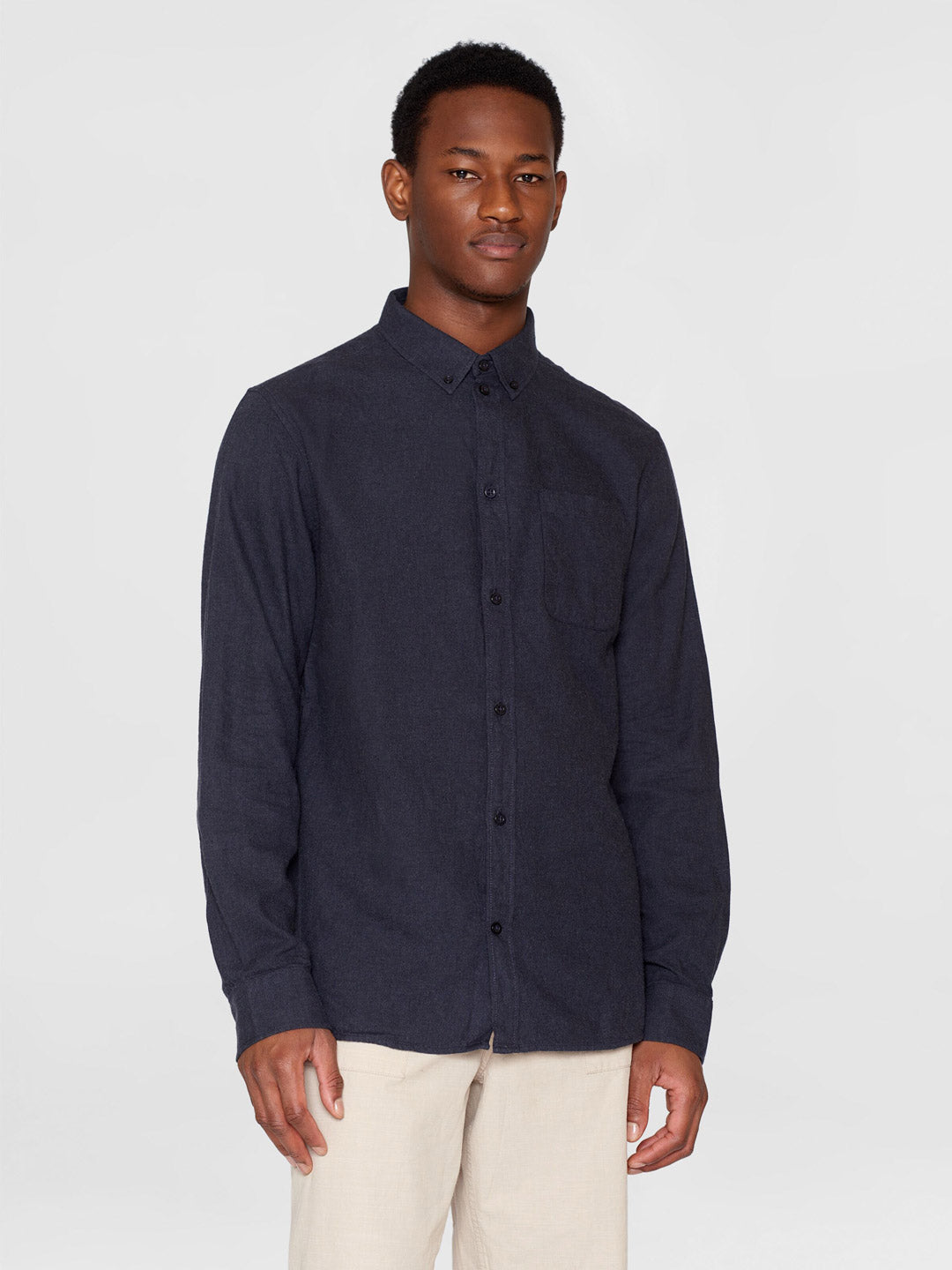 Flanellskjorta Melange Total Eclipse - KNOWLEDGE COTTON APPAREL