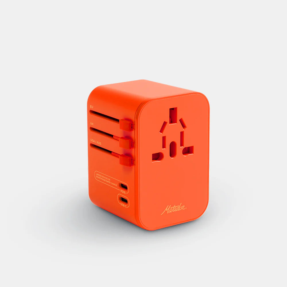Global Travel Adapter Orange
